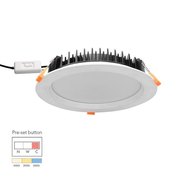 Tri-Color Temperature Residential 28W Dimmable LED Downlight