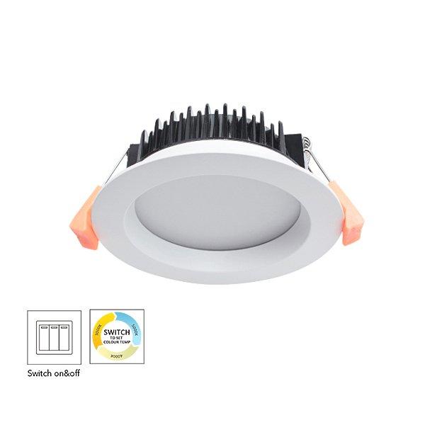 CCT Changeable By Switch Aluminum 13W Dimmable LED Downlight