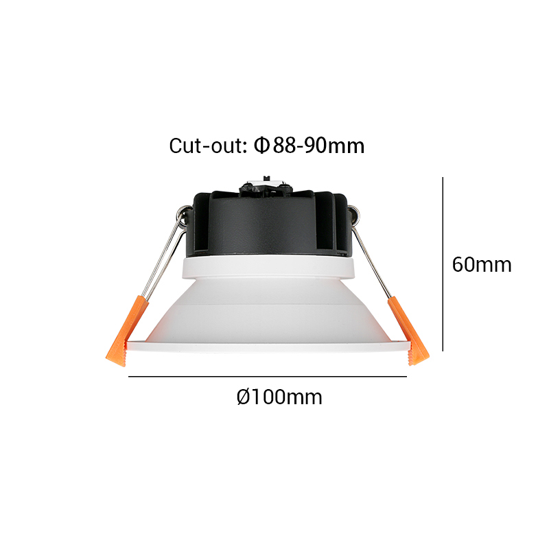 【 SMD(Lens) Dim-to-warm 】Multi-fit 9W Dimmable LED Downlight