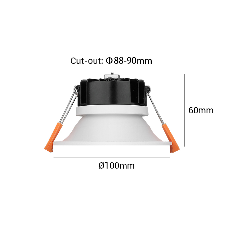 【COB Tri-color】Multi-fit 9W Dimmable LED Downlight