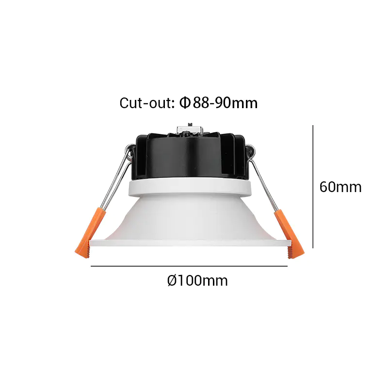 【 SMD(Diffuser) Dim-to-warm 】Multi-fit 9W Dimmable LED Downlight