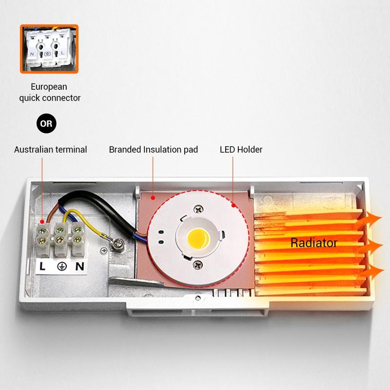 10W Slim Design Dimmable AC Wall Light